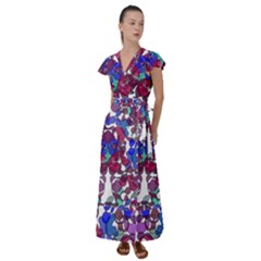 Netzauge Beautiful Flutter Sleeve Maxi Dress