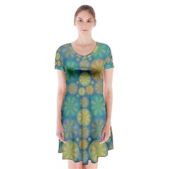 Zappwaits Amusement Short Sleeve V-neck Flare Dress by zappwaits