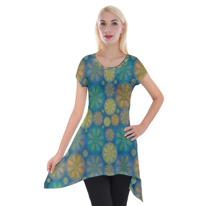 Zappwaits Amusement Short Sleeve Side Drop Tunic