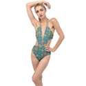 Zappwaits Amusement Plunging Cut Out Swimsuit View1