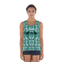 Sea And Florals In Deep Love Sport Tank Top  by pepitasart