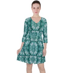 Sea And Florals In Deep Love Ruffle Dress by pepitasart