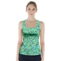 Green Flowers Racer Back Sports Top View1