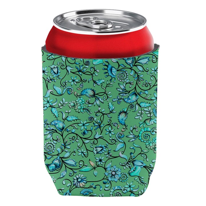 Green Flowers Can Holder