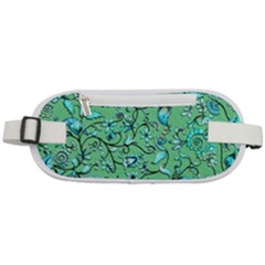 Green Flowers Rounded Waist Pouch