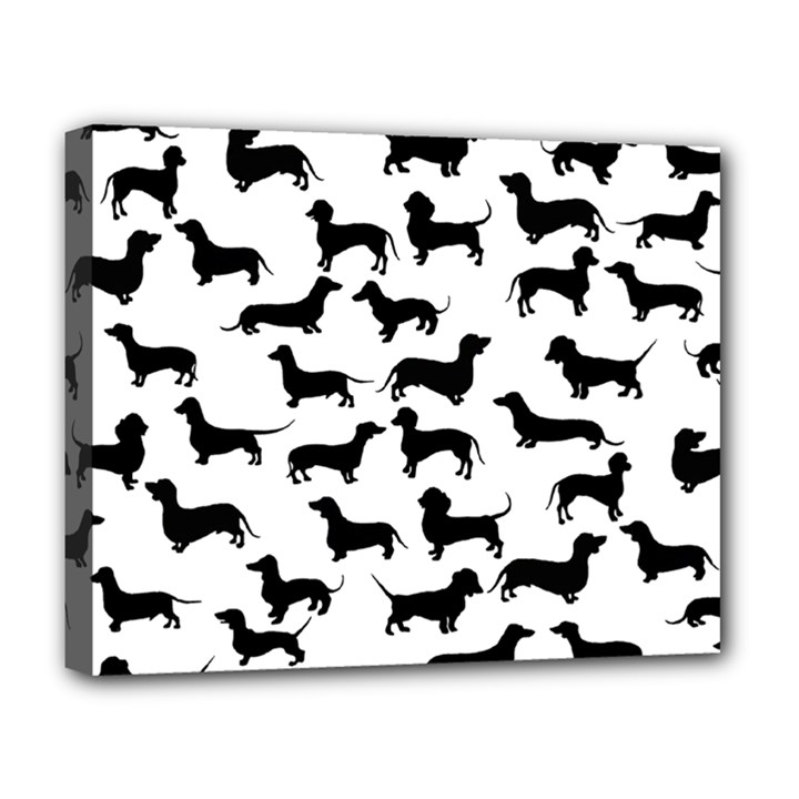 Dachshunds! Deluxe Canvas 20  x 16  (Stretched)