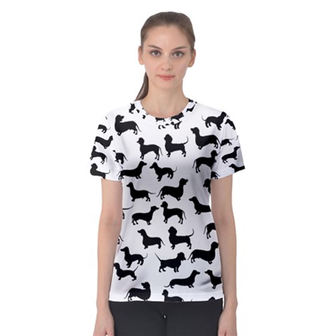 Dachshunds! Women s Sport Mesh Tee by ZeeBee