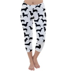 Dachshunds! Capri Winter Leggings  by ZeeBee