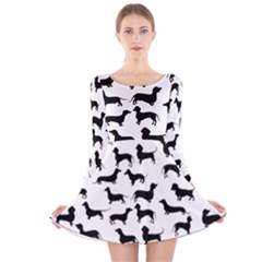 Dachshunds! Long Sleeve Velvet Skater Dress by ZeeBee