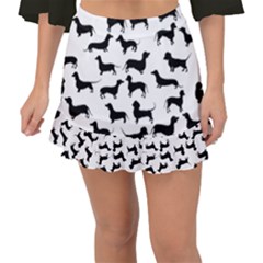 Dachshunds! Fishtail Mini Chiffon Skirt by ZeeBee