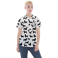 Dachshunds! Women s Short Sleeve Pocket Shirt