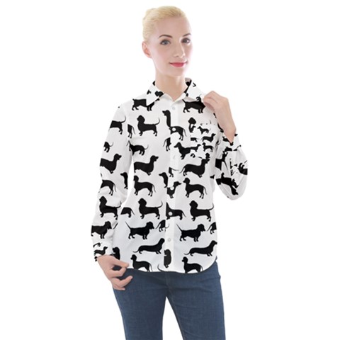 Dachshunds! Women s Long Sleeve Pocket Shirt by ZeeBee