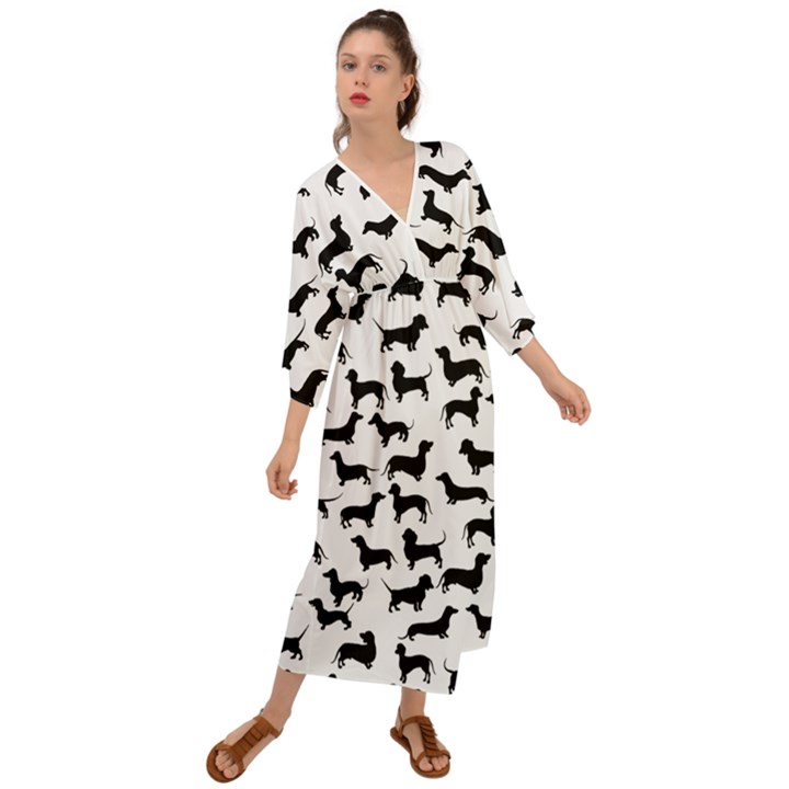 Dachshunds! Grecian Style  Maxi Dress