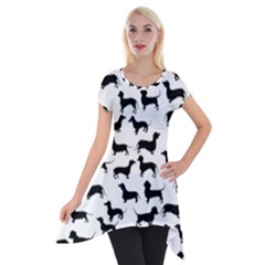 Dachshunds! Short Sleeve Side Drop Tunic by ZeeBee