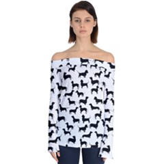 Dachshunds! Off Shoulder Long Sleeve Top by ZeeBee