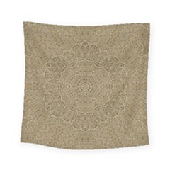 Wood In The Forest And Stars Mandala Square Tapestry (small) by pepitasart