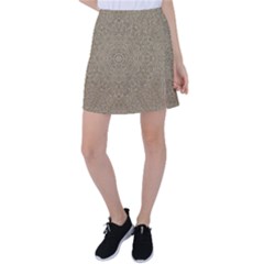 Wood In The Forest And Stars Mandala Tennis Skirt