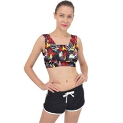 Talk At 7 Eleven 1 1 V-back Sports Bra by bestdesignintheworld