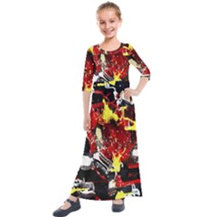 Talk At 7 Eleven 1 1 Kids  Quarter Sleeve Maxi Dress by bestdesignintheworld