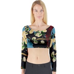 Valley Lilies 1 1 Long Sleeve Crop Top