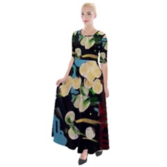 Valley Lilies 1 1 Half Sleeves Maxi Dress by bestdesignintheworld