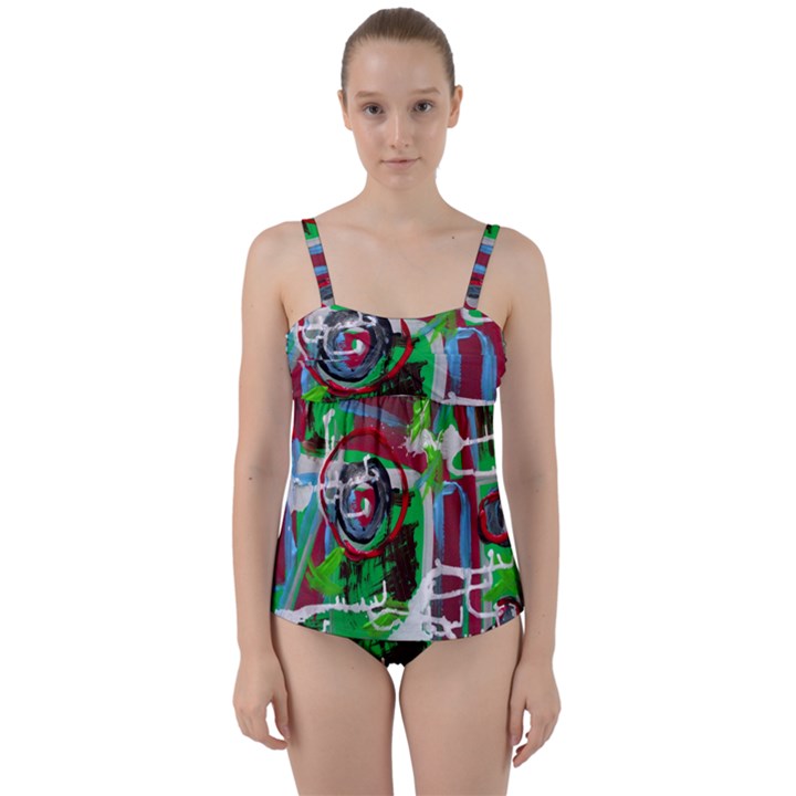 Happy Colors 1 1 Twist Front Tankini Set