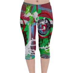 Happy Colors 1 1 Velvet Capri Leggings  by bestdesignintheworld