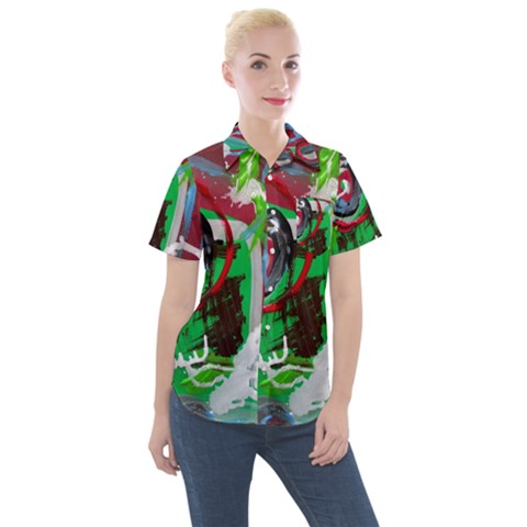 Happy Colors 1 1 Women s Short Sleeve Pocket Shirt by bestdesignintheworld