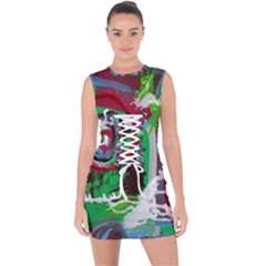 Happy Colors 1 1 Lace Up Front Bodycon Dress