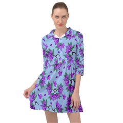 Jacaranda Mini Skater Shirt Dress