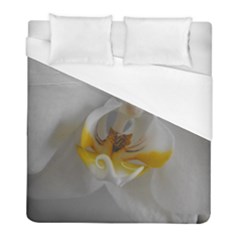 Orchidée Blanche Fleur Duvet Cover (full/ Double Size) by kcreatif