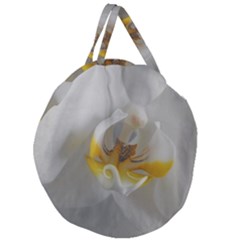 Orchidée Blanche Fleur Giant Round Zipper Tote by kcreatif