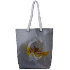 Orchidée Blanche Fleur Full Print Rope Handle Tote (small) by kcreatif