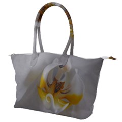 Orchidée Blanche Fleur Canvas Shoulder Bag by kcreatif