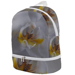 Orchidée Blanche Fleur Zip Bottom Backpack