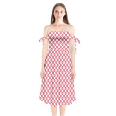 Donuts Rose Shoulder Tie Bardot Midi Dress by kcreatif