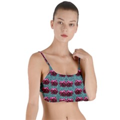 Forest Roses On Decorative Wood Layered Top Bikini Top 