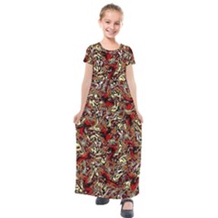 Ab 91 1 Kids  Short Sleeve Maxi Dress by ArtworkByPatrick