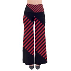 Bandes Lignes Rouge So Vintage Palazzo Pants by kcreatif