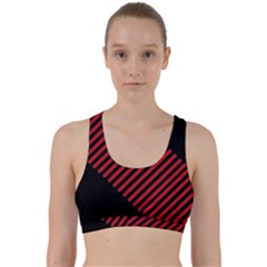 Bandes Lignes Rouge Back Weave Sports Bra by kcreatif