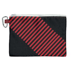 Bandes Lignes Rouge Canvas Cosmetic Bag (xl) by kcreatif