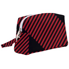 Bandes Lignes Rouge Wristlet Pouch Bag (large) by kcreatif