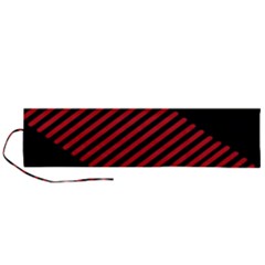 Bandes Lignes Rouge Roll Up Canvas Pencil Holder (l)