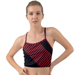 Bandes Lignes Rouge Mini Tank Bikini Top