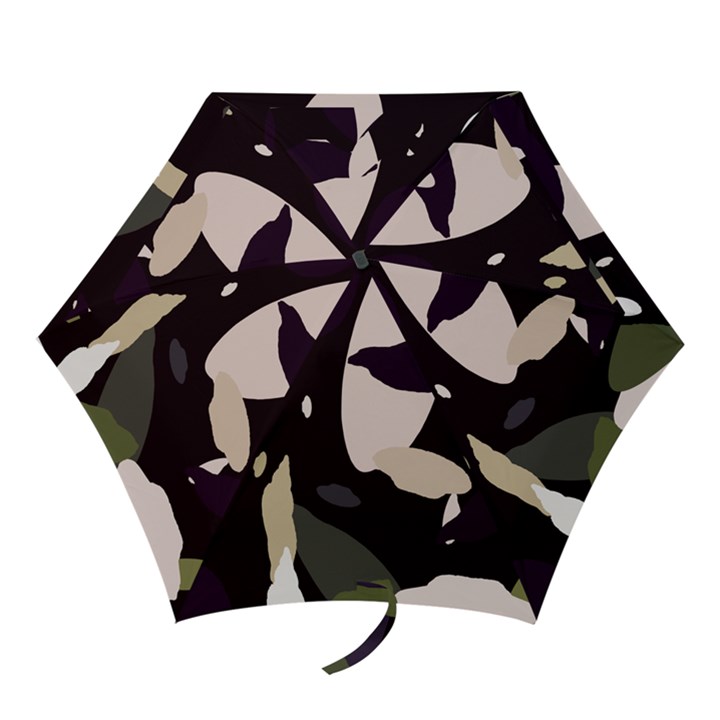 Pattern Formes Vert/Noir  Mini Folding Umbrellas