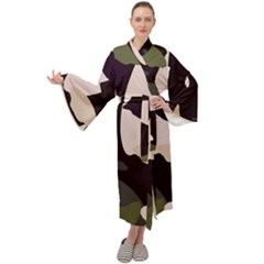 Pattern Formes Vert/noir  Maxi Velour Kimono by kcreatif