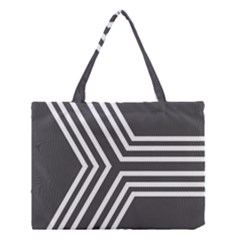 Abstrait Lignes Blanc/gris Medium Tote Bag by kcreatif