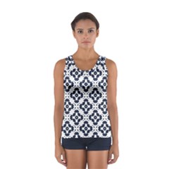 Abstrait Formes Bleu  Sport Tank Top  by kcreatif