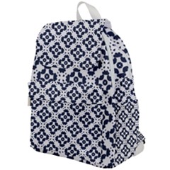 Abstrait Formes Bleu  Top Flap Backpack by kcreatif