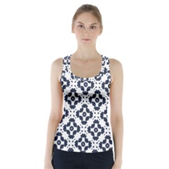 Abstrait Formes Bleu  Racer Back Sports Top by kcreatif